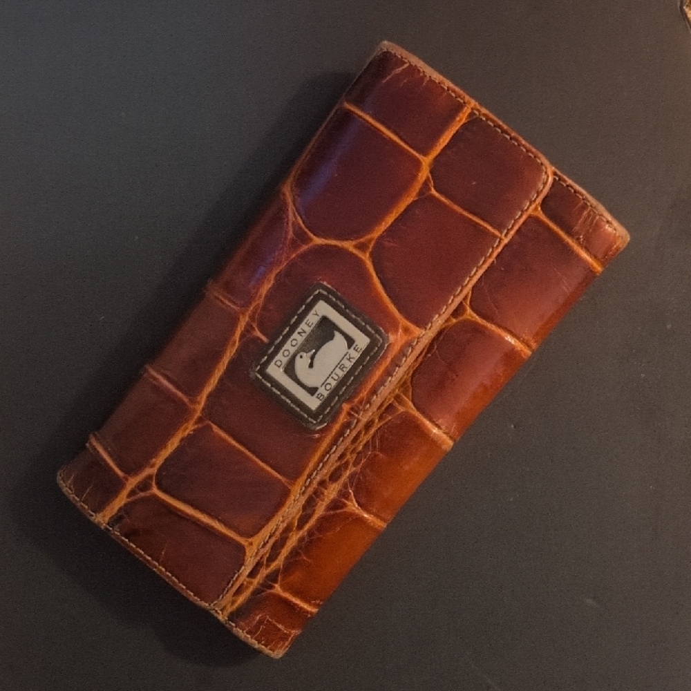 Dooney & Bourke Croc Embossed Leather Wallet